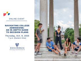 Cover slide for the CTY online event "An In-Depth Guide to College Decision Plans"